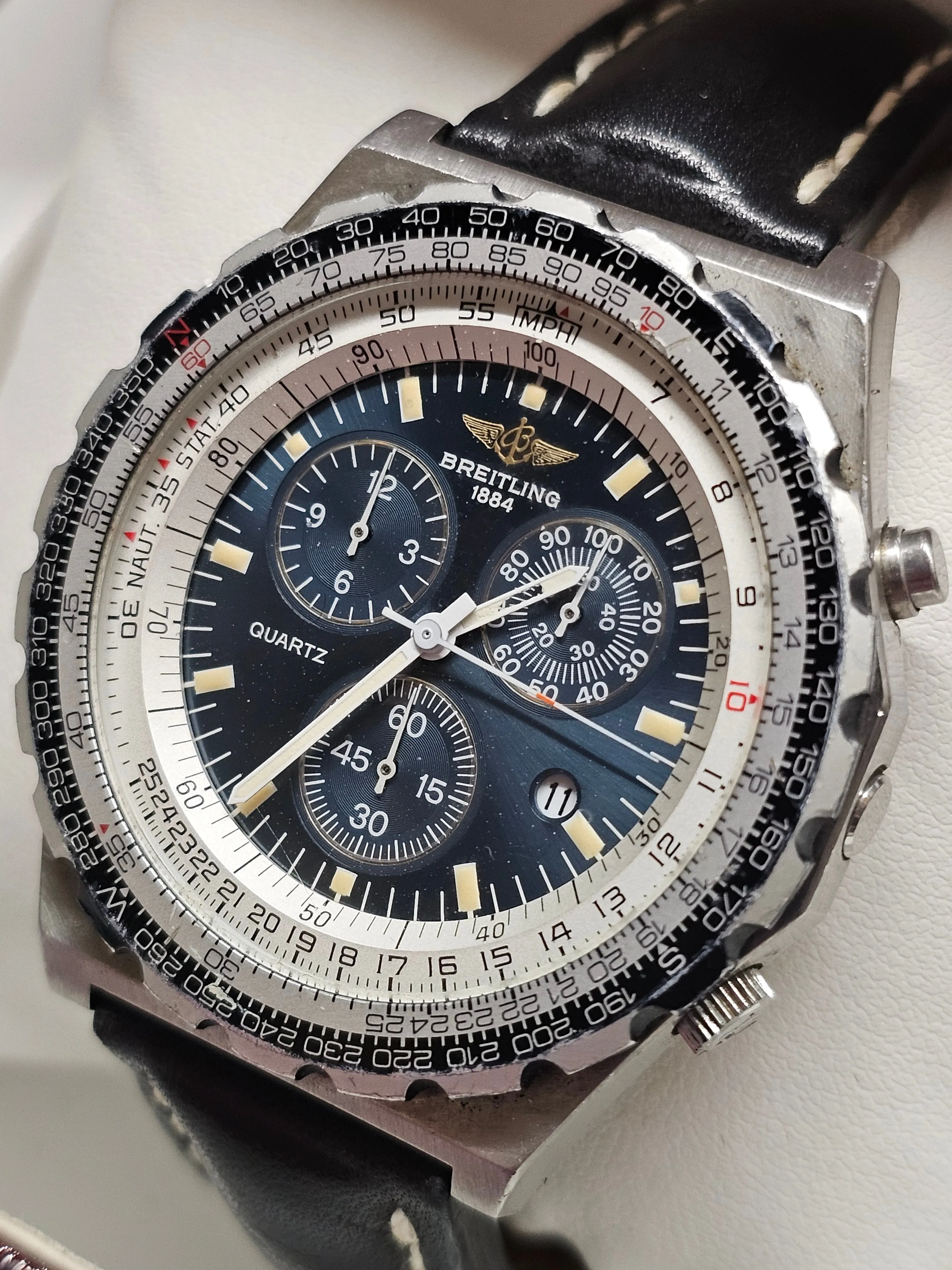 BREITLING Navitimer, Diving Bezel Beautiful Steel Men's Watch - $10K APR w/ COA!