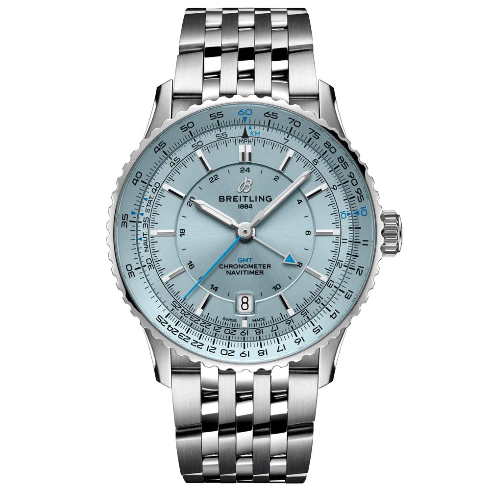 Breitling Navitimer GMT 41mm Ice Blue Dial Automatic Gents Watch A32310171C1A1