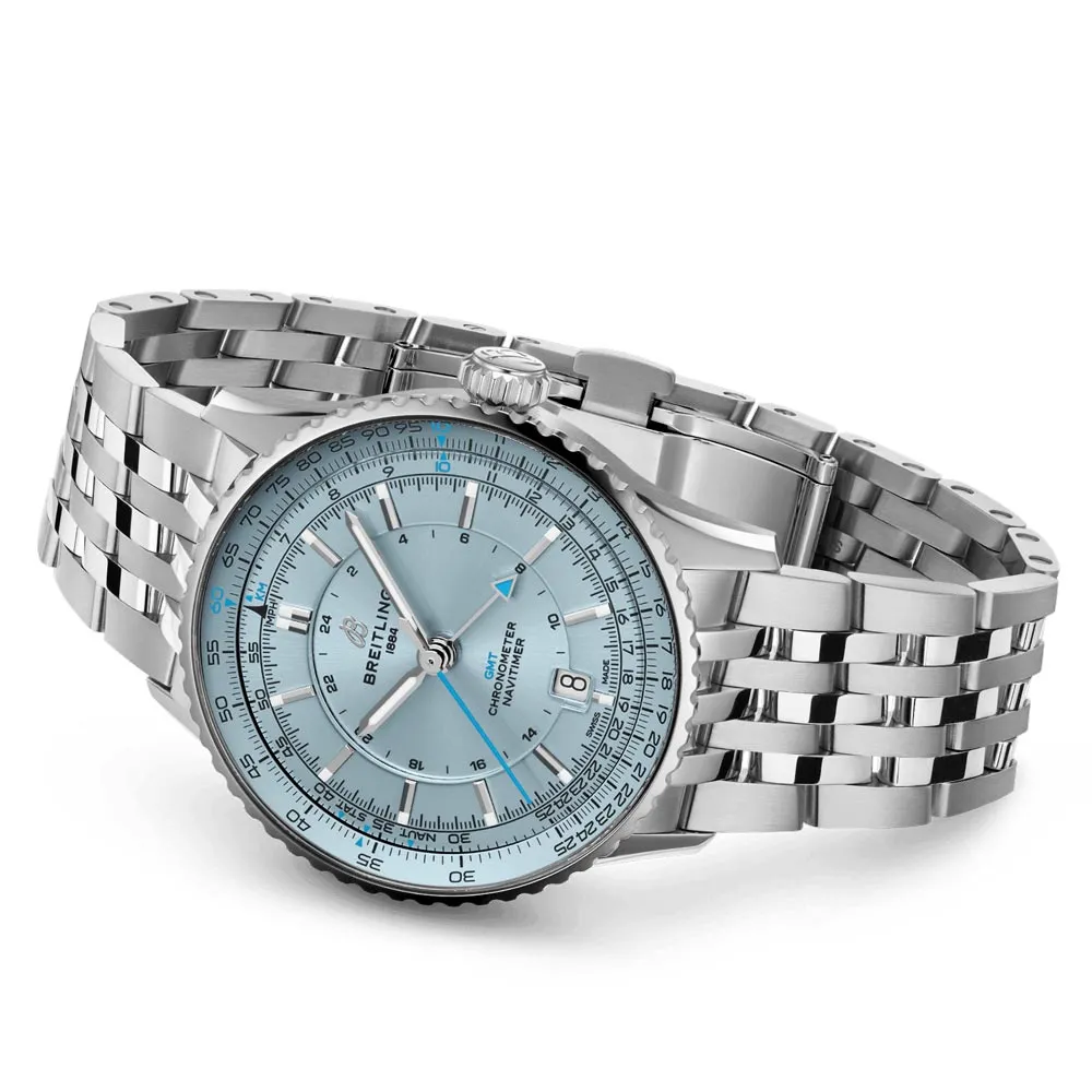 Breitling Navitimer GMT 41mm Ice Blue Dial Automatic Gents Watch A32310171C1A1