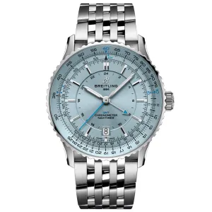 Breitling Navitimer GMT 41mm Ice Blue Dial Automatic Gents Watch A32310171C1A1