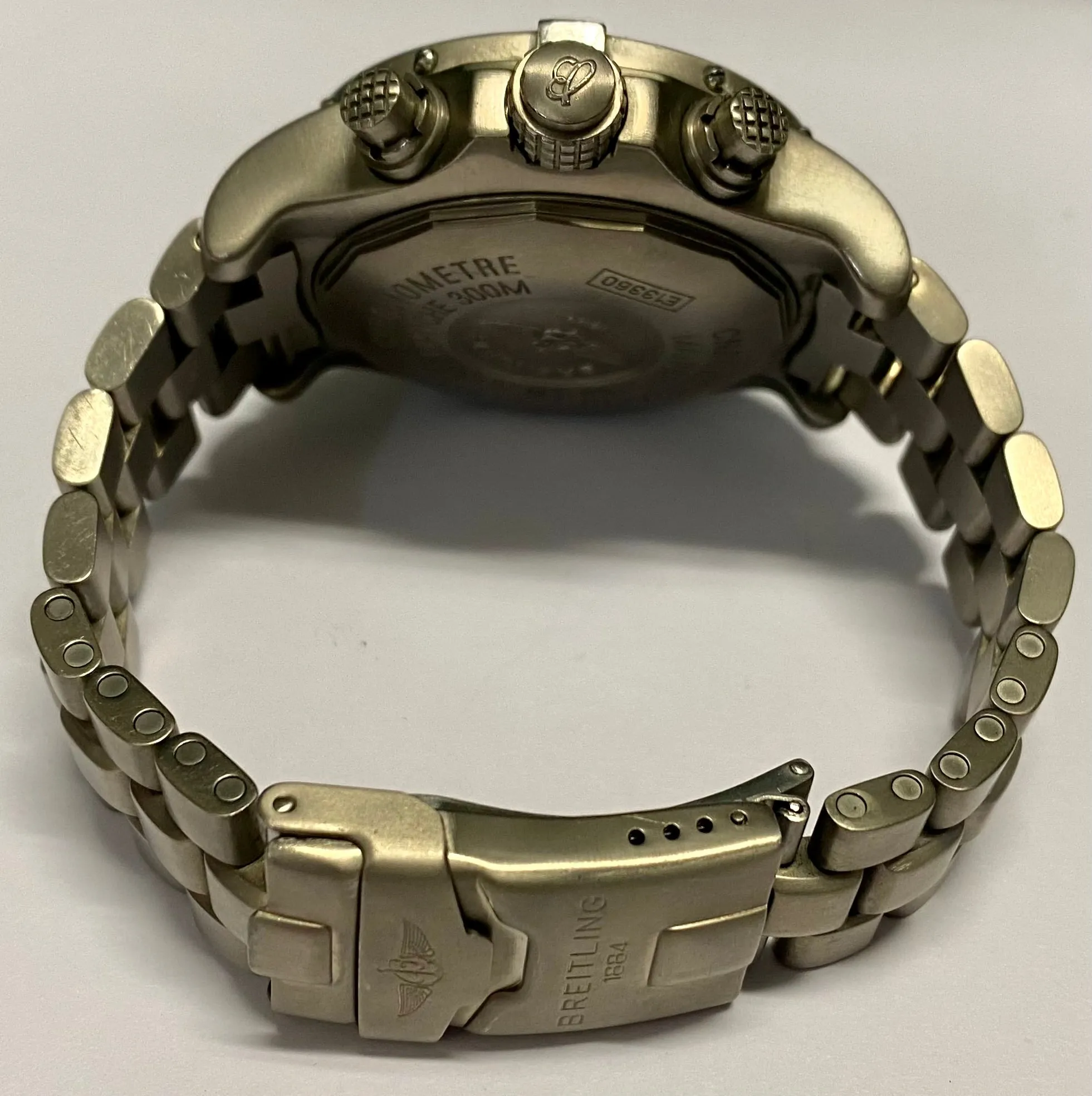 BREITLING Rare Jumbo Chrono Titanium w/ 3 Sub Dial Men's Watch- $12K APR w/ COA!