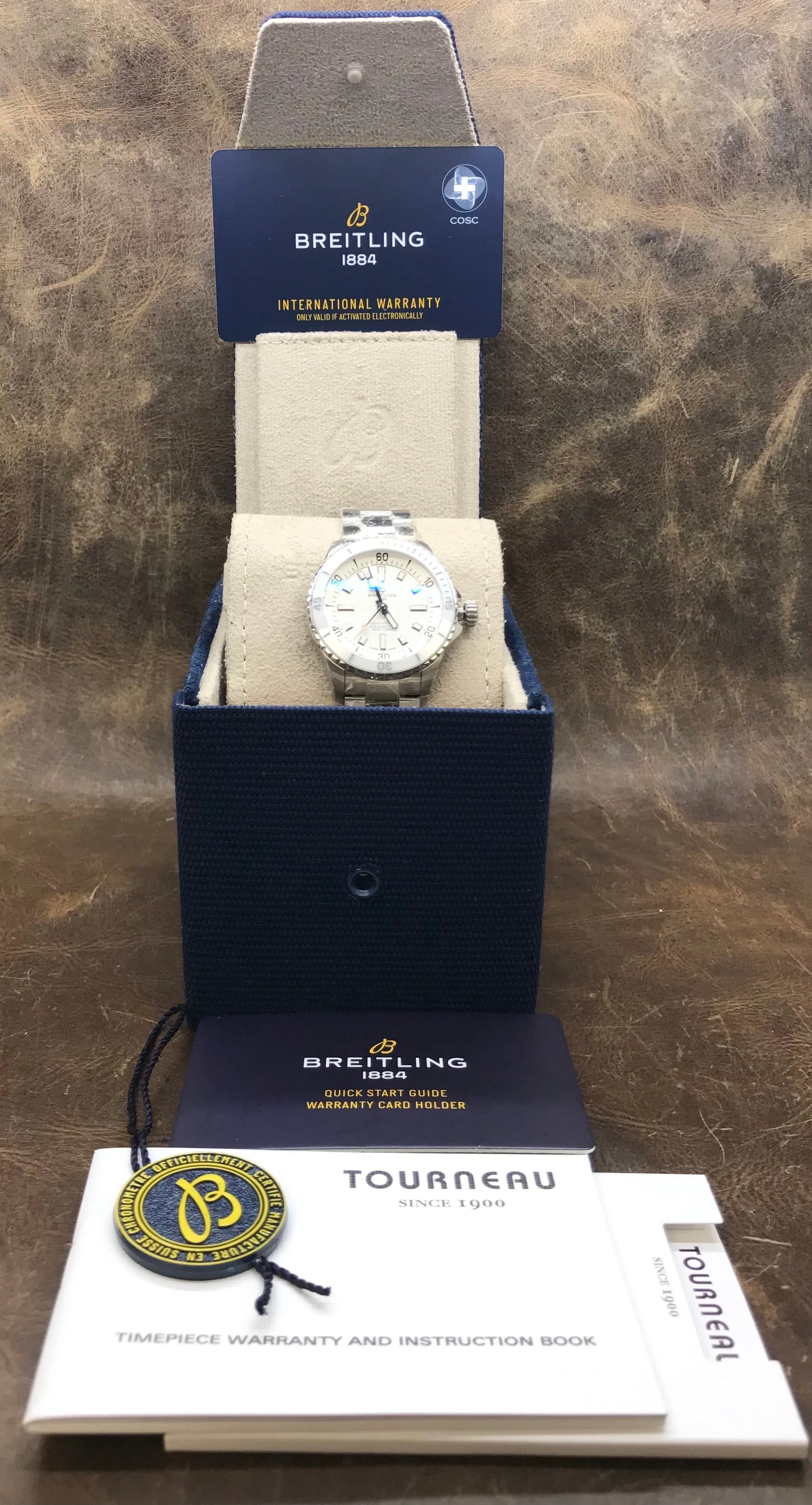 Breitling SUPEROCEAN AUTOMATIC 36 BNIB A17377 White Dial Automatic Watch