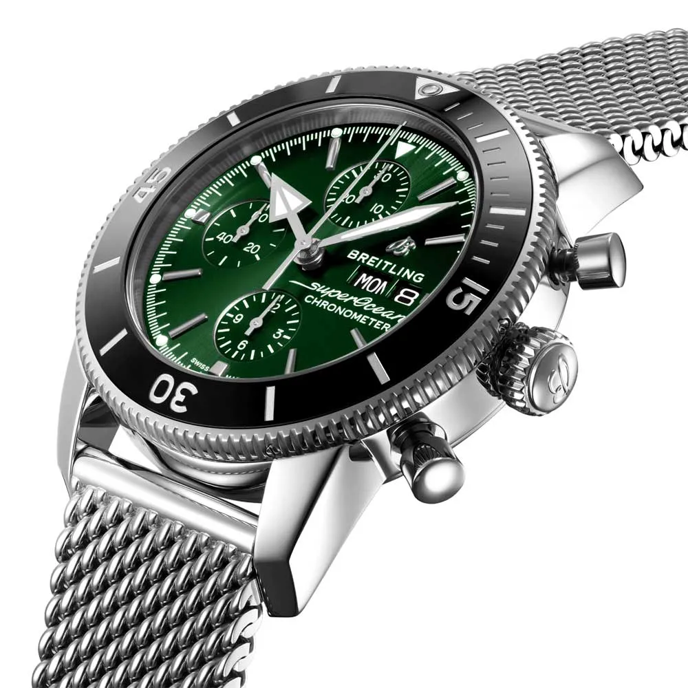 Breitling Superocean Heritage Chronograph 44mm Green Dial Automatic Gents Watch A13313121L1A1