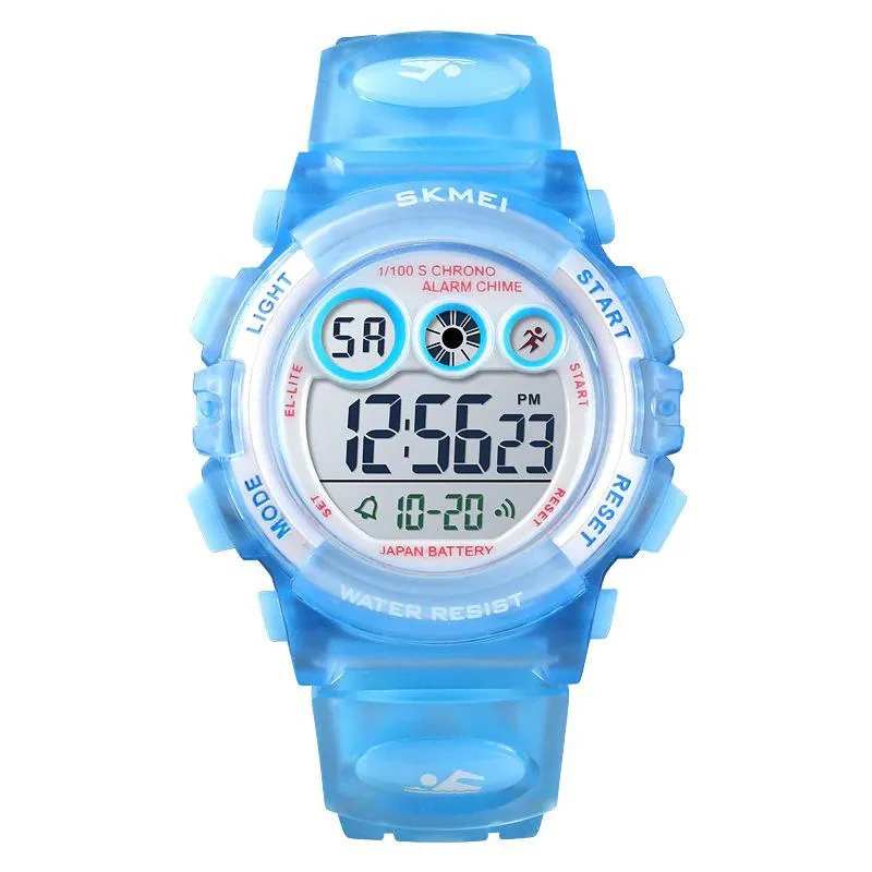 Bright Colored Digital Display Watch with LED Backlight For Kids