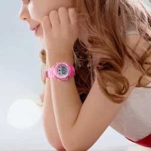Bright Colored Digital Display Watch with LED Backlight For Kids