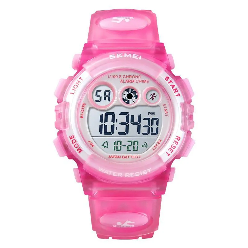 Bright Colored Digital Display Watch with LED Backlight For Kids