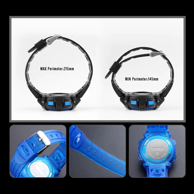 Bright Colored Digital Display Watch with LED Backlight For Kids