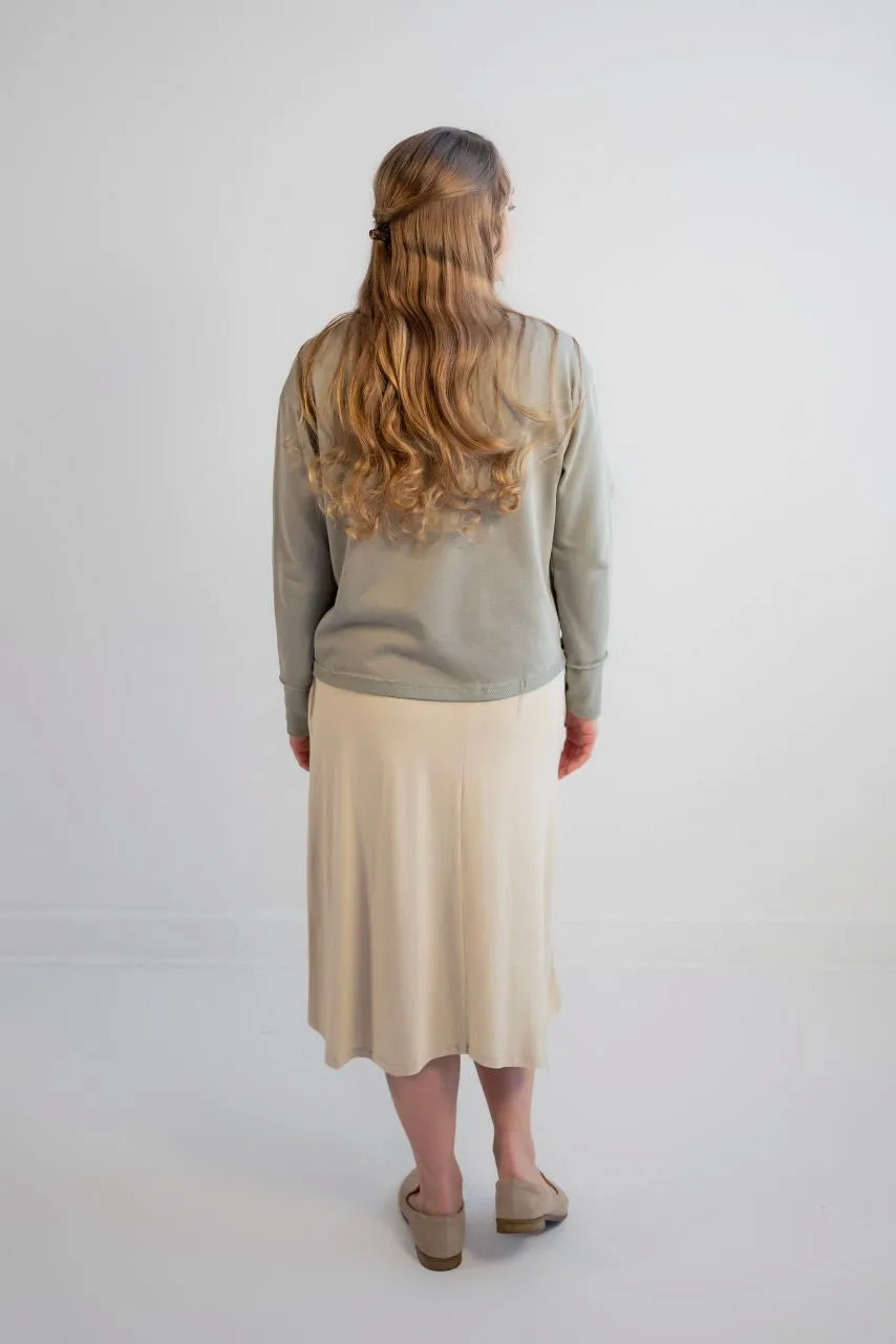 Brighton Knit Midi Skirt in Toasted Marshmallow - FINAL SALE