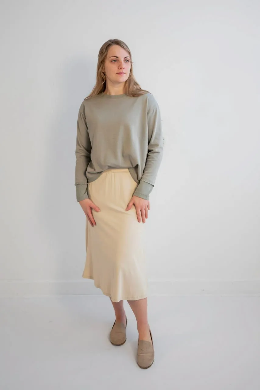 Brighton Knit Midi Skirt in Toasted Marshmallow - FINAL SALE