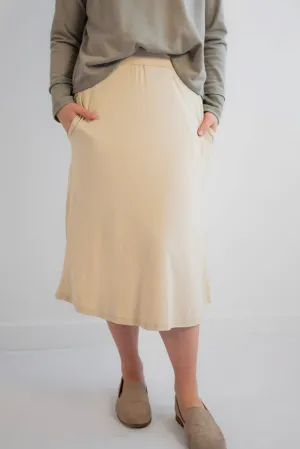 Brighton Knit Midi Skirt in Toasted Marshmallow - FINAL SALE