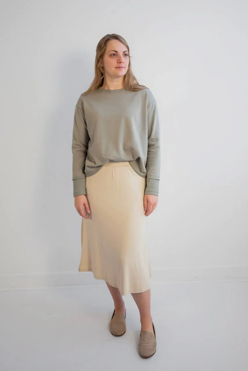 Brighton Knit Midi Skirt in Toasted Marshmallow - FINAL SALE