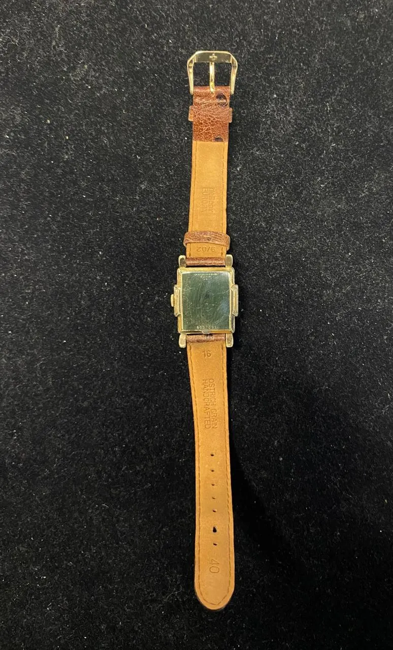 BULOVA 1940s Unique Rectangular Case Design Silver Oyster Dial - $7K APR w/ COA!