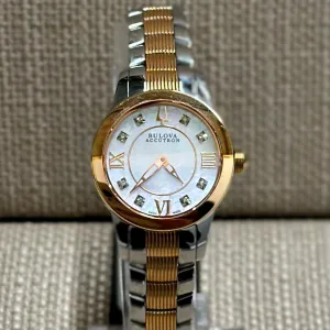 Bulova Accutron Beautiful Ladies Watch w/ 8 Diamond & MOP Dial - $2K APR w/ COA!