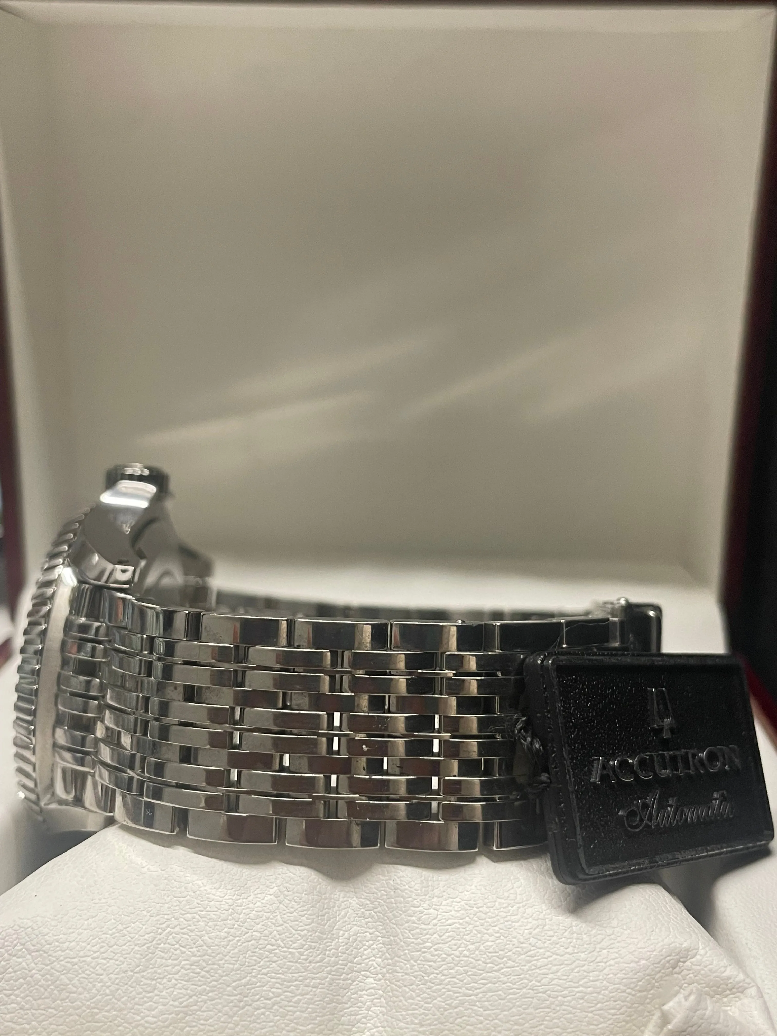 Bulova Accutron Stainless Steel Automatic Watch, Blue Bezel, - $3K APR w/ COA!!!