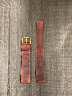 BULOVA Dark Red Satin on Leather Women's Watch Strap - $350 APR VALUE w/ CoA! ✓