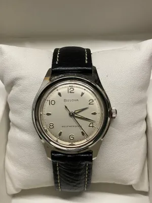 BULOVA Rare Vintage 1950's SS Men's Wristwatch Beautiful Design - $5K APR w/ COA