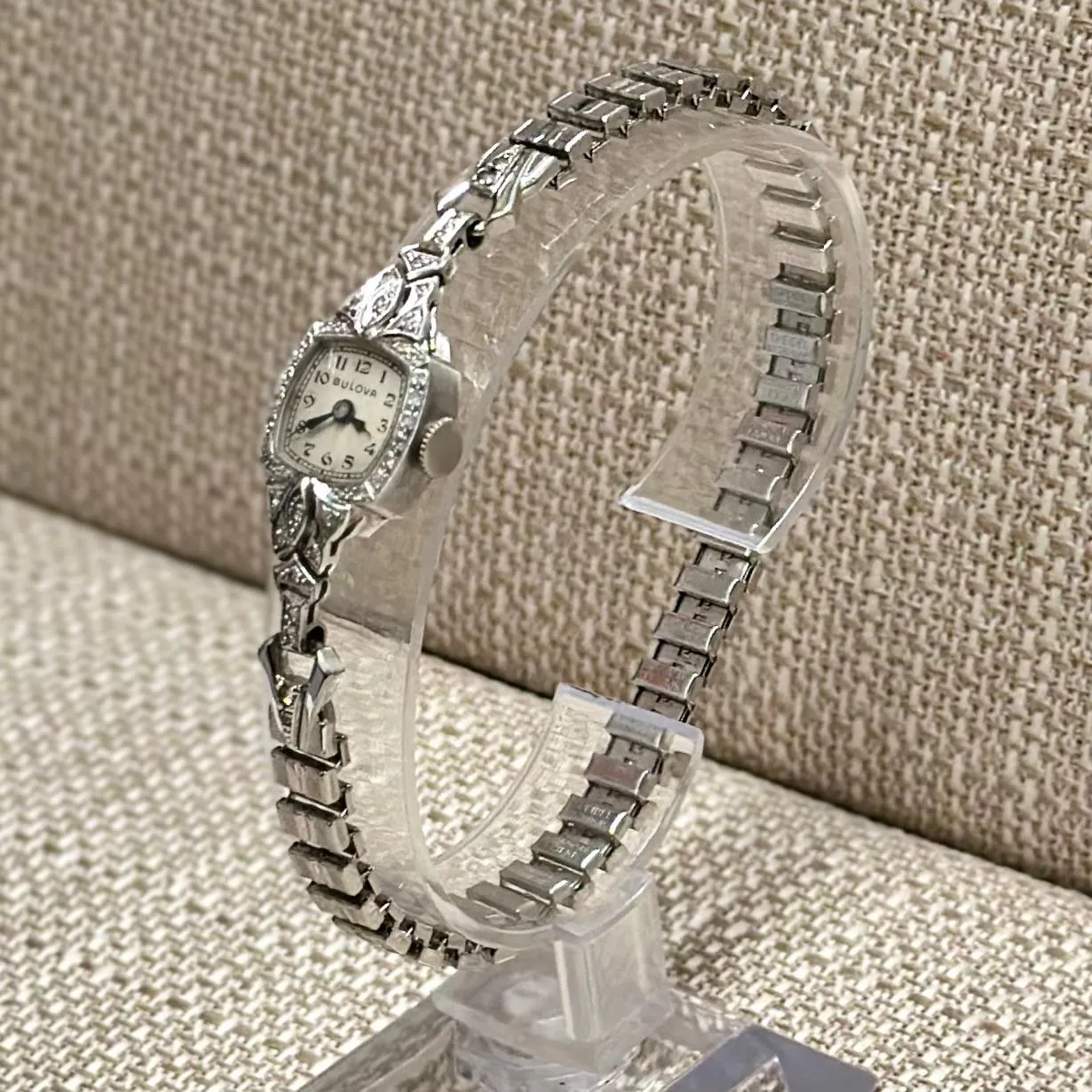 Bulova Solid Gold Vintage Ladies Watch w/ 40 Diamond Bezel - $10K APR w/ COA!!!