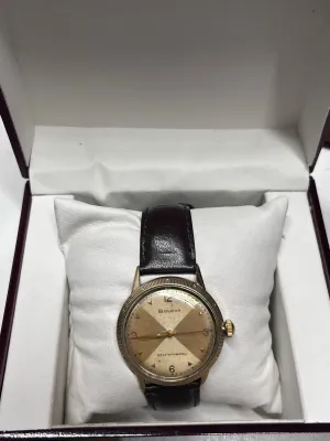 BULOVA Two Tone Gold 10K GF Men's Wristwatch Beautiful Design - $4K APR w/ COA!!
