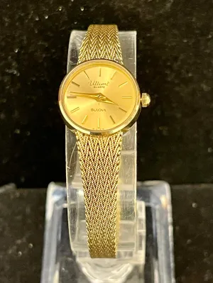 Bulova Ultime Beautiful Solid YG Ladies Antique Wrist Watch - $10K APR w/ COA!!!