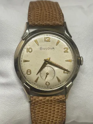 Bulova Vintage 1940s 10K Gold Filled Watch, Unique Design- $8K APR w/ COA!