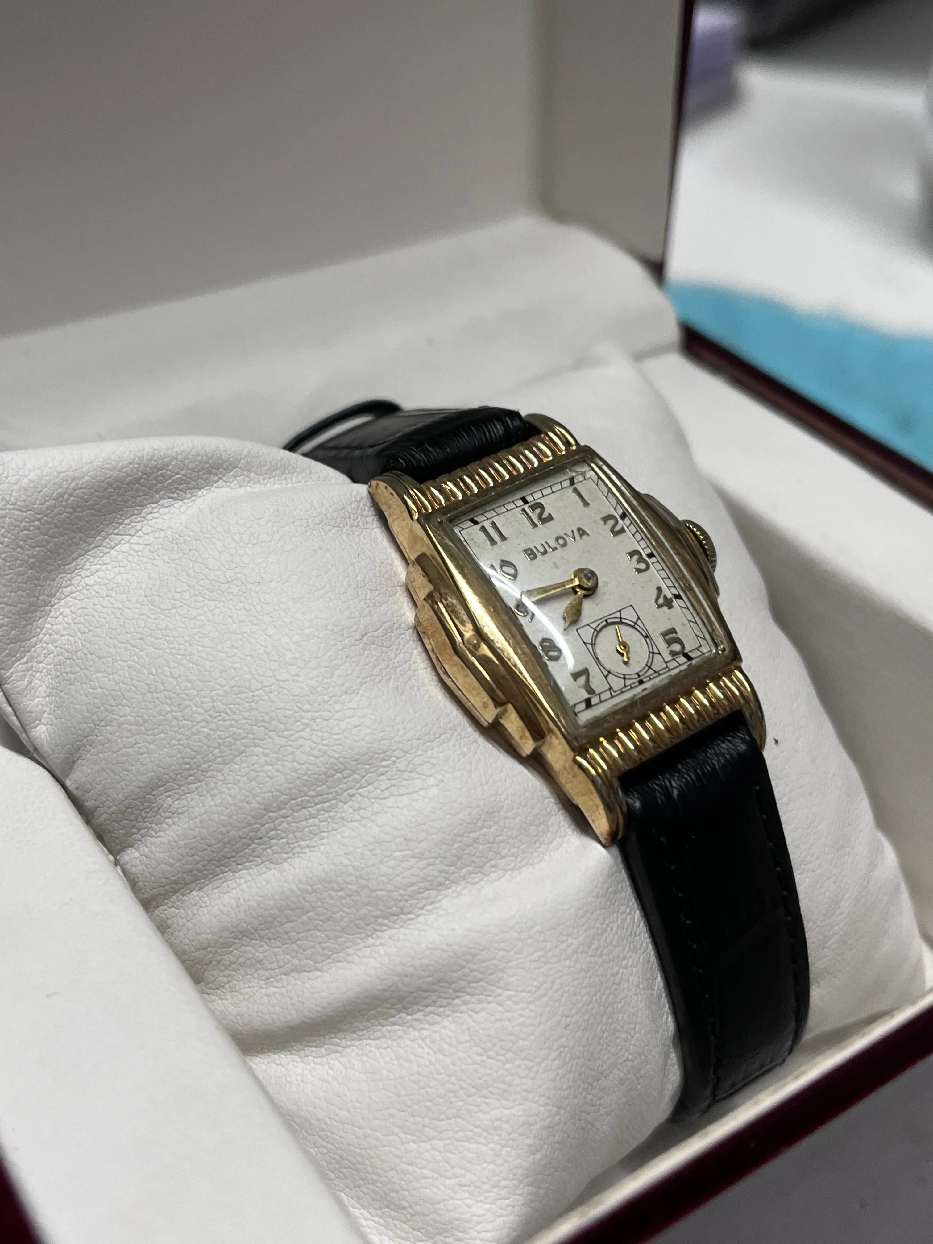 BULOVA Vintage 1940's 10K RGP Men's Wristwatch Art Deco Design - $7K APR w/ COA!