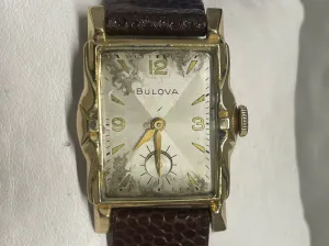 Bulova Vintage 1940s, 14K Yellow Gold, Unique Men’s Watch - $8K APR w/ COA!