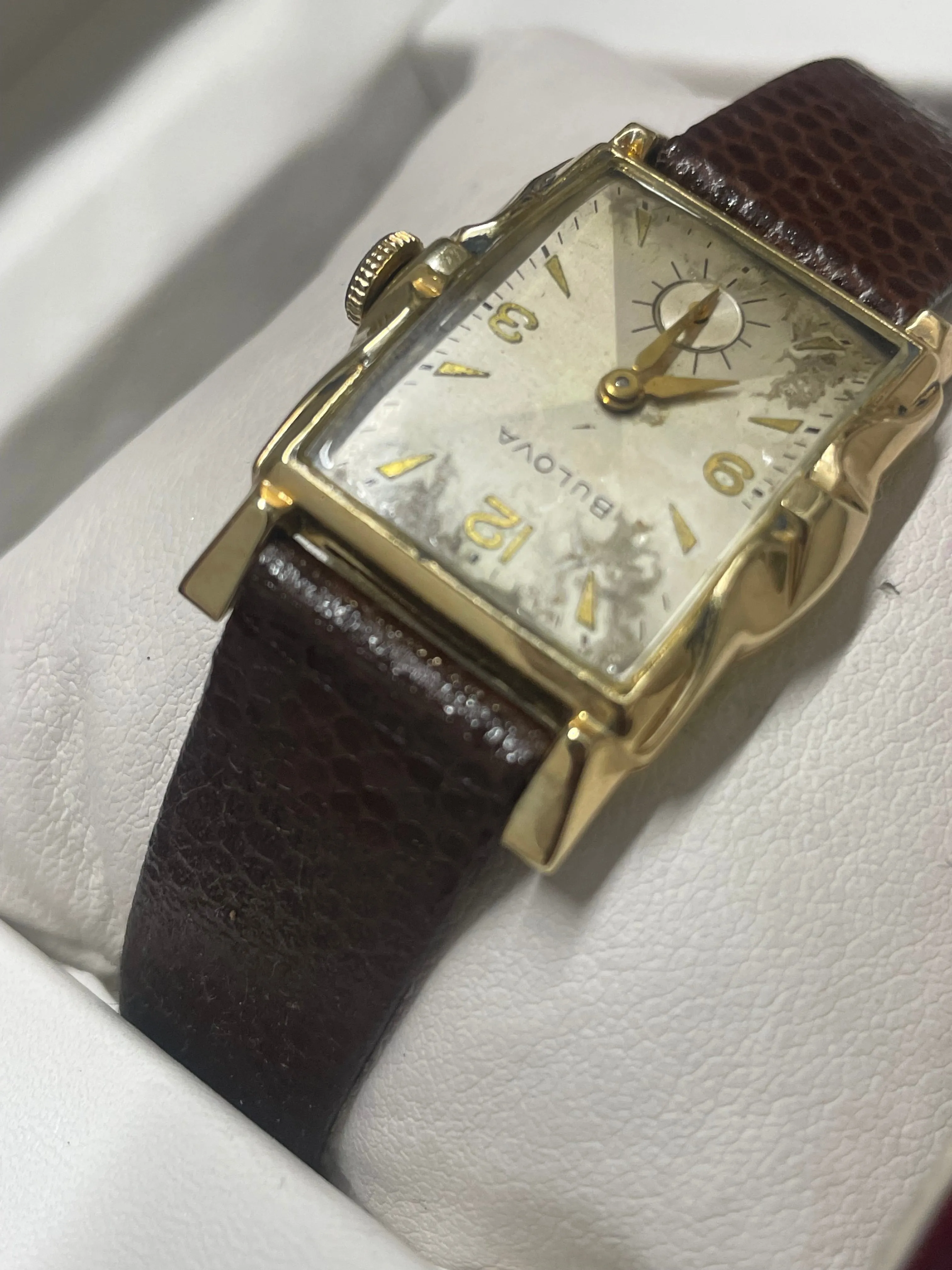 Bulova Vintage 1940s, 14K Yellow Gold, Unique Men’s Watch - $8K APR w/ COA!