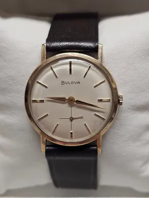 BULOVA, Vintage 1950s, 10K RGP Bezel & Steel Back, Men's Watch - $5K APR w/ COA!