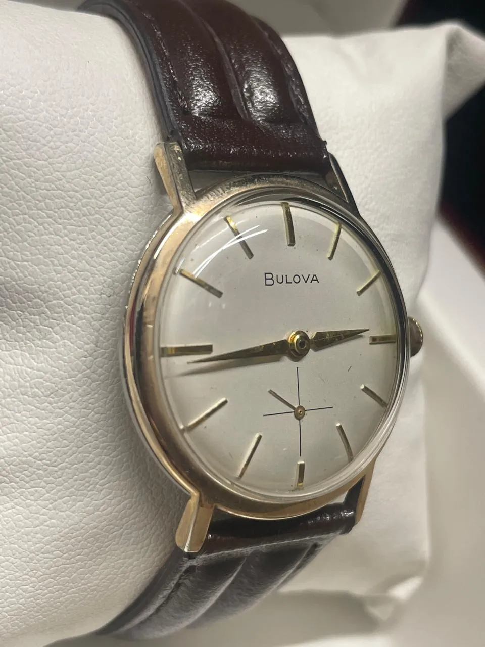 Bulova Vintage 1950s 10K Rolled Gold Plate Watch, Brown Strap - $5K APR w/ COA!!
