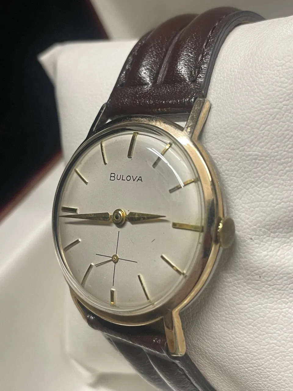 Bulova Vintage 1950s 10K Rolled Gold Plate Watch, Brown Strap - $5K APR w/ COA!!