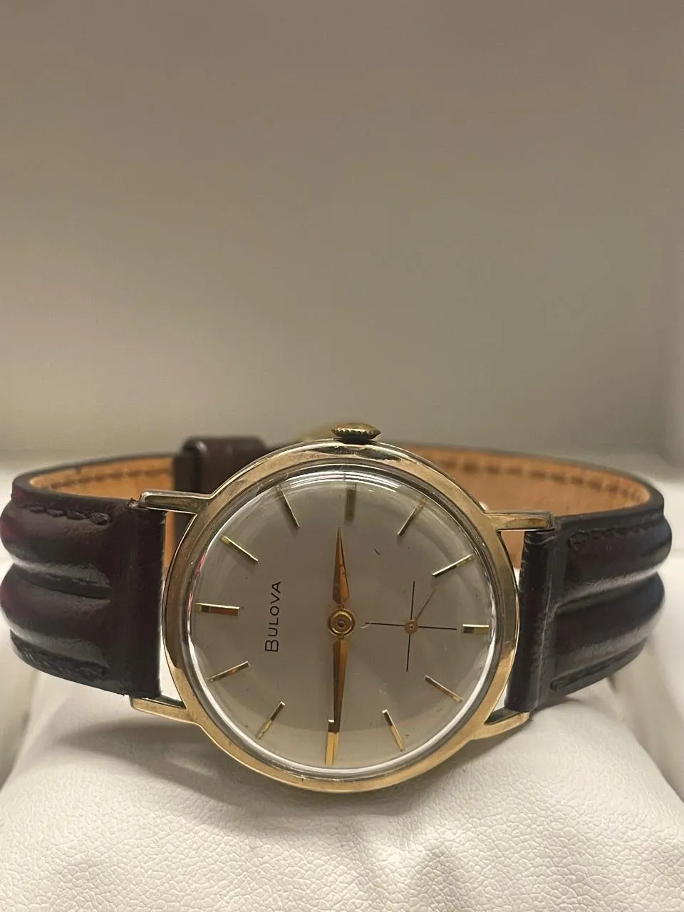 Bulova Vintage 1950s 10K Rolled Gold Plate Watch, Brown Strap - $5K APR w/ COA!!