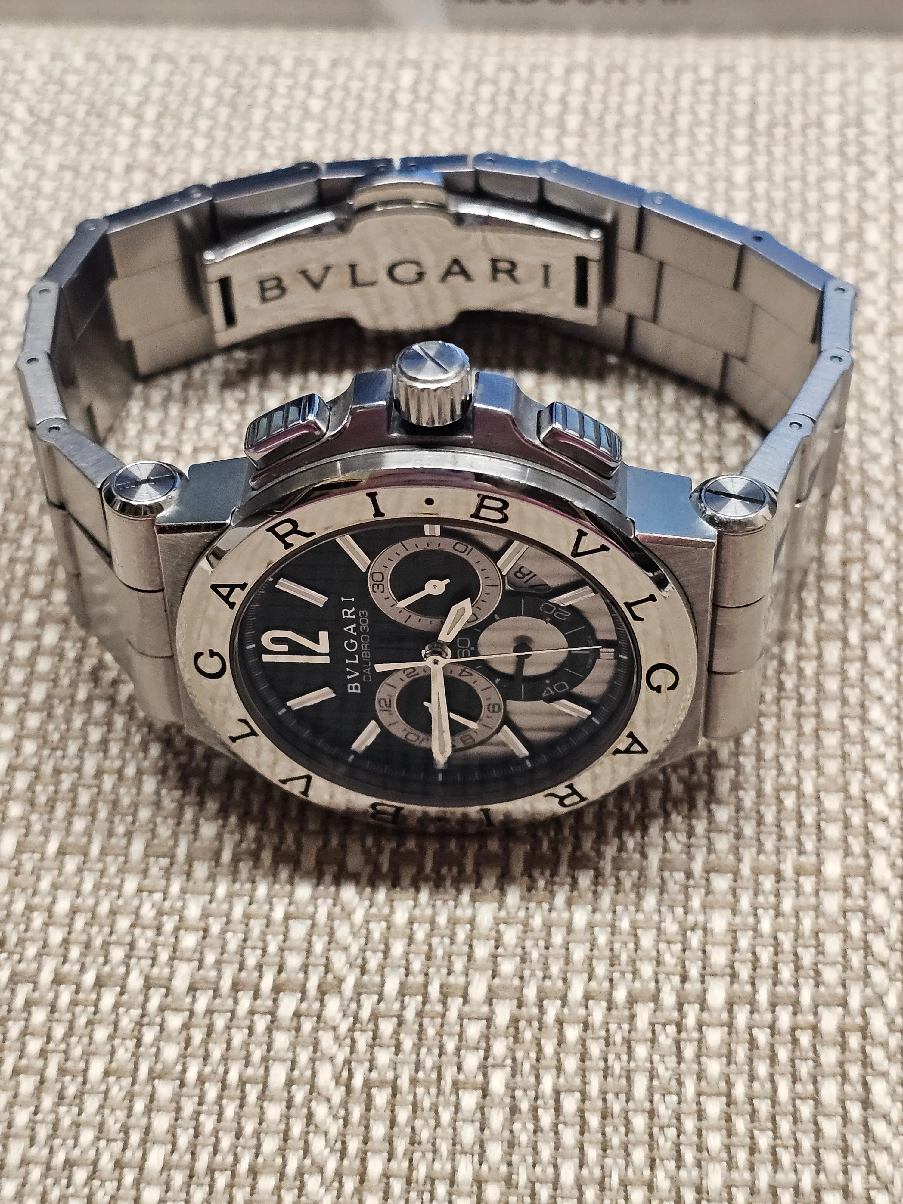 BVLGARI Calibro 303, Chronograph, SS, Brand New Men's Watch - $16K APR w/ COA!!!