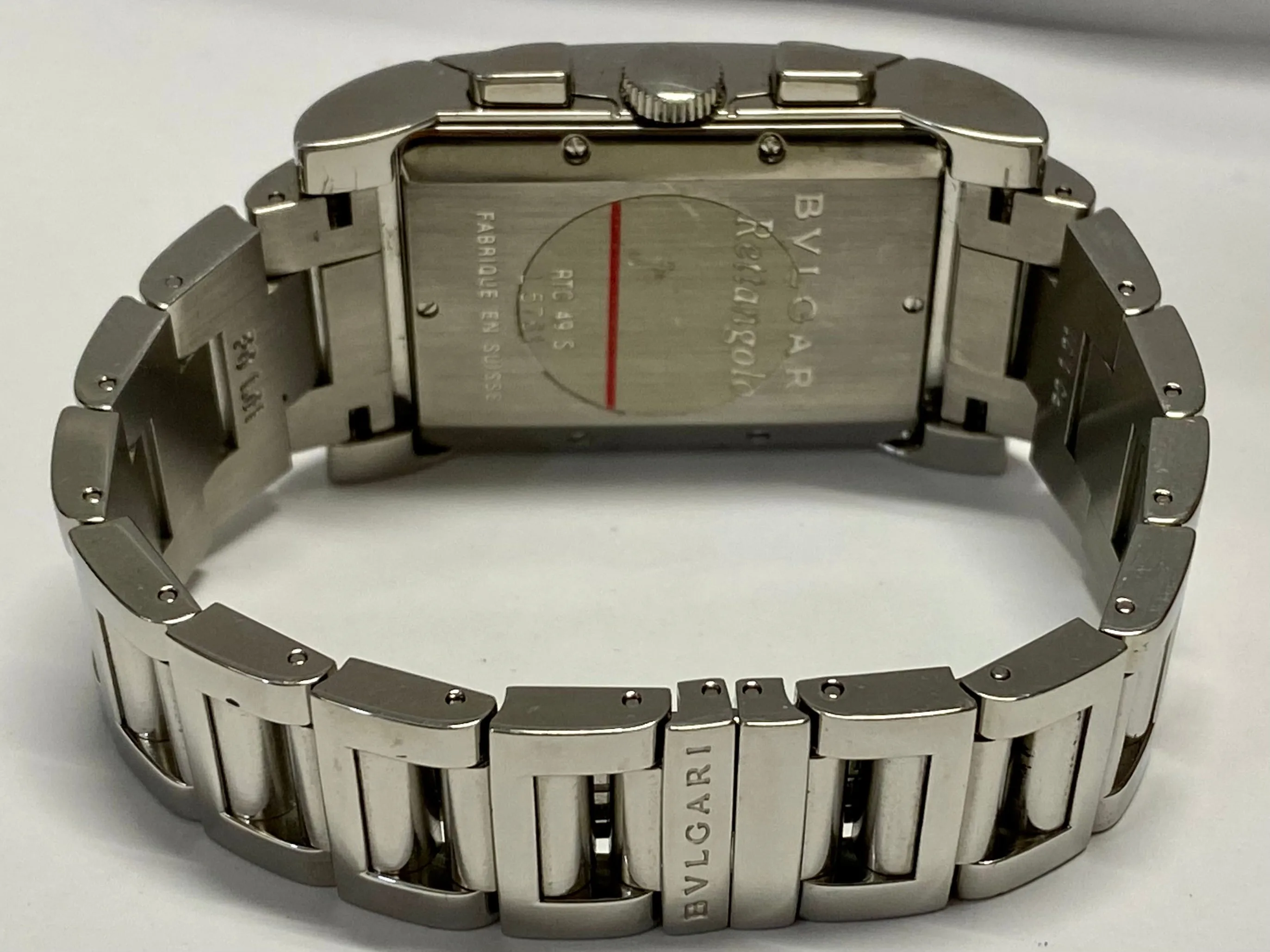 BVLGARI Rettangolo Chronograph Date SS Large Case Men's Watch - $8K APR w/ COA!!