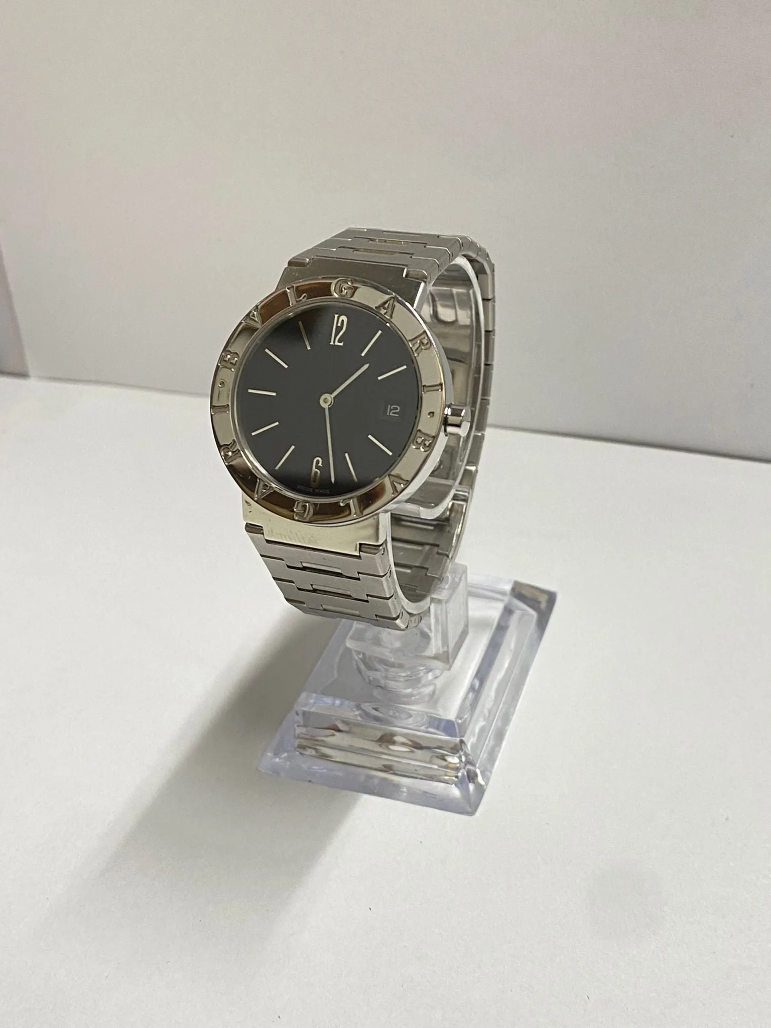 Bvlgari SS Very Rare & Unique Black Dial Like New Unisex Watch - $6K APR w/ COA!