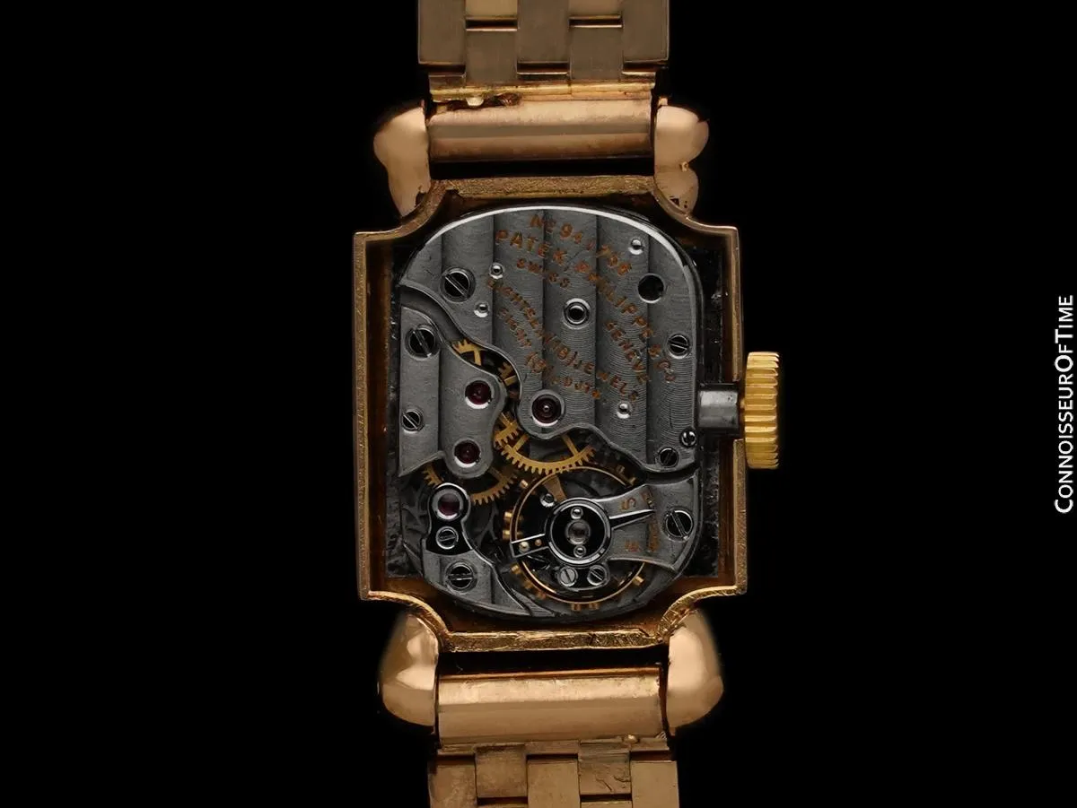 c. 1955 Patek Philippe Vintage Ladies Watch with Patek Bracelet - 18K Rose Gold