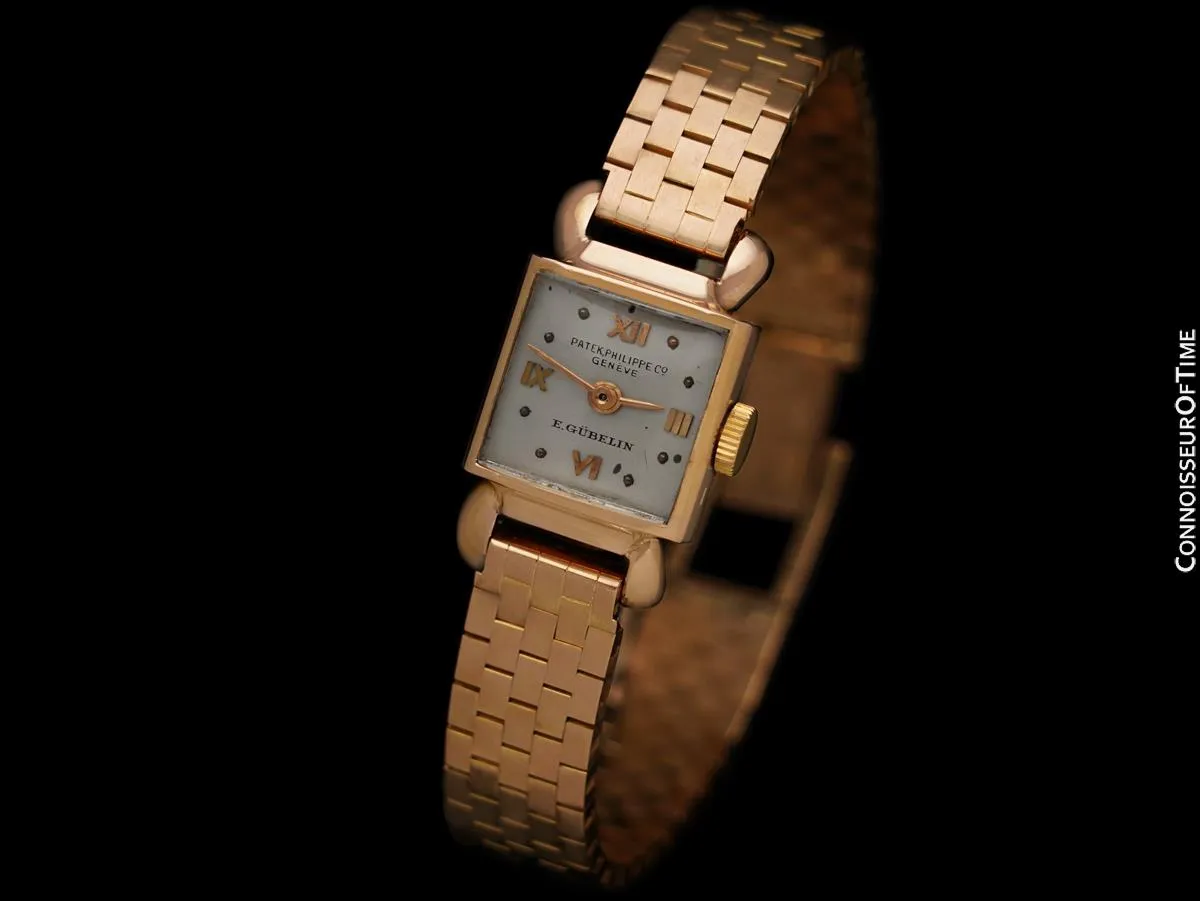 c. 1955 Patek Philippe Vintage Ladies Watch with Patek Bracelet - 18K Rose Gold