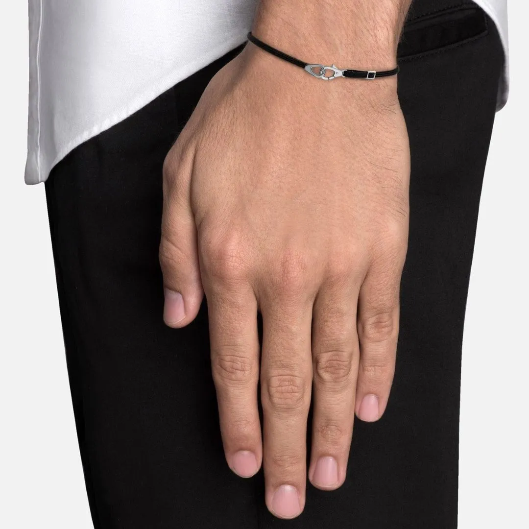 Caden Pull Bracelet (Sterling Silver   Black)