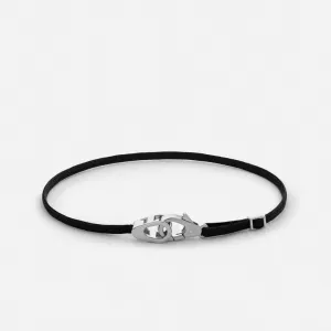 Caden Pull Bracelet (Sterling Silver   Black)