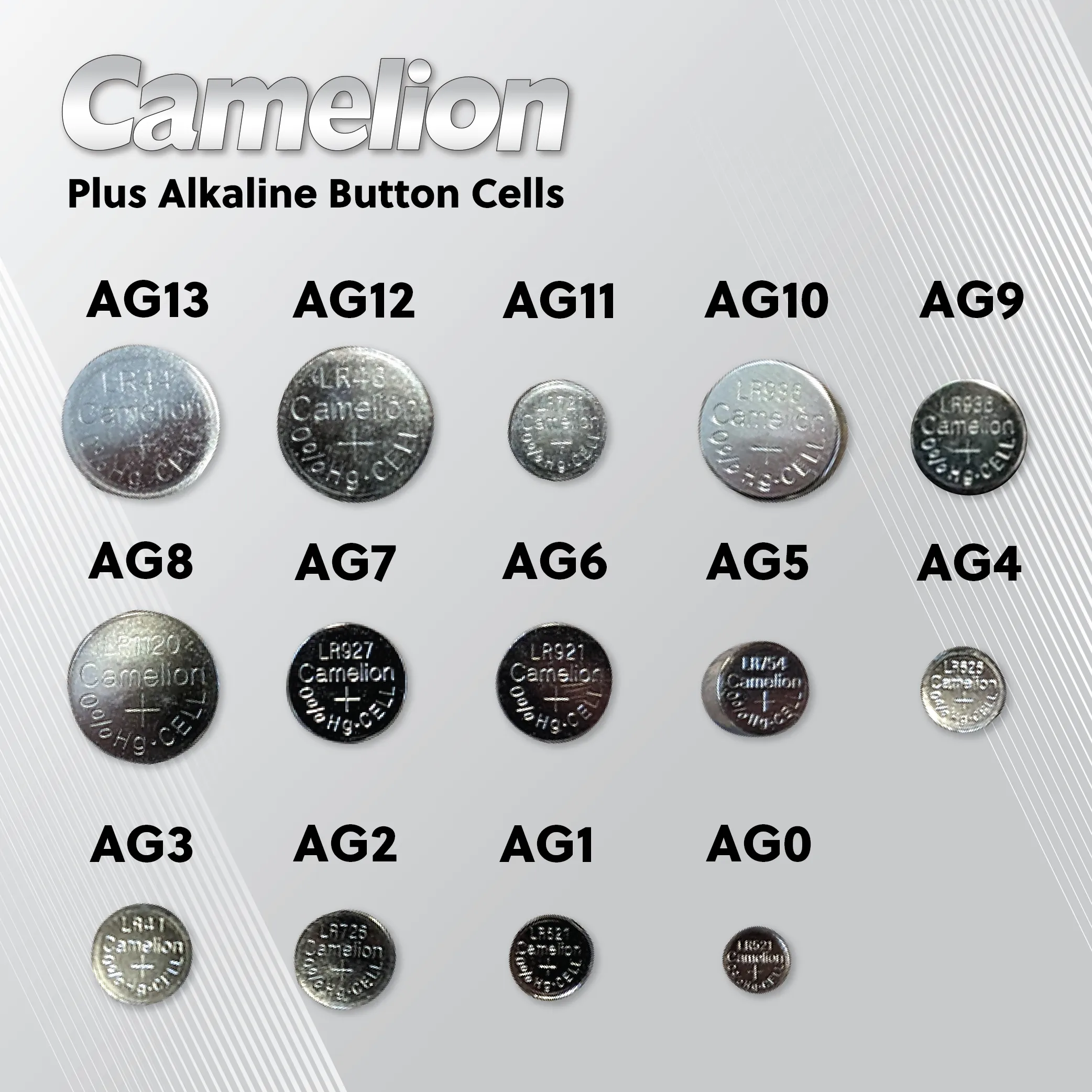 Camelion AG0 / 379 / LR521 1.5V Coin Cell Battery Pack of 10
