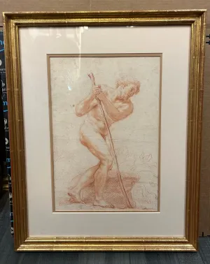 CARLO MARATTA/MARATTI, Nude Man Le, C. 1710 Vintage Unique  - $40K APR w/ CoA!