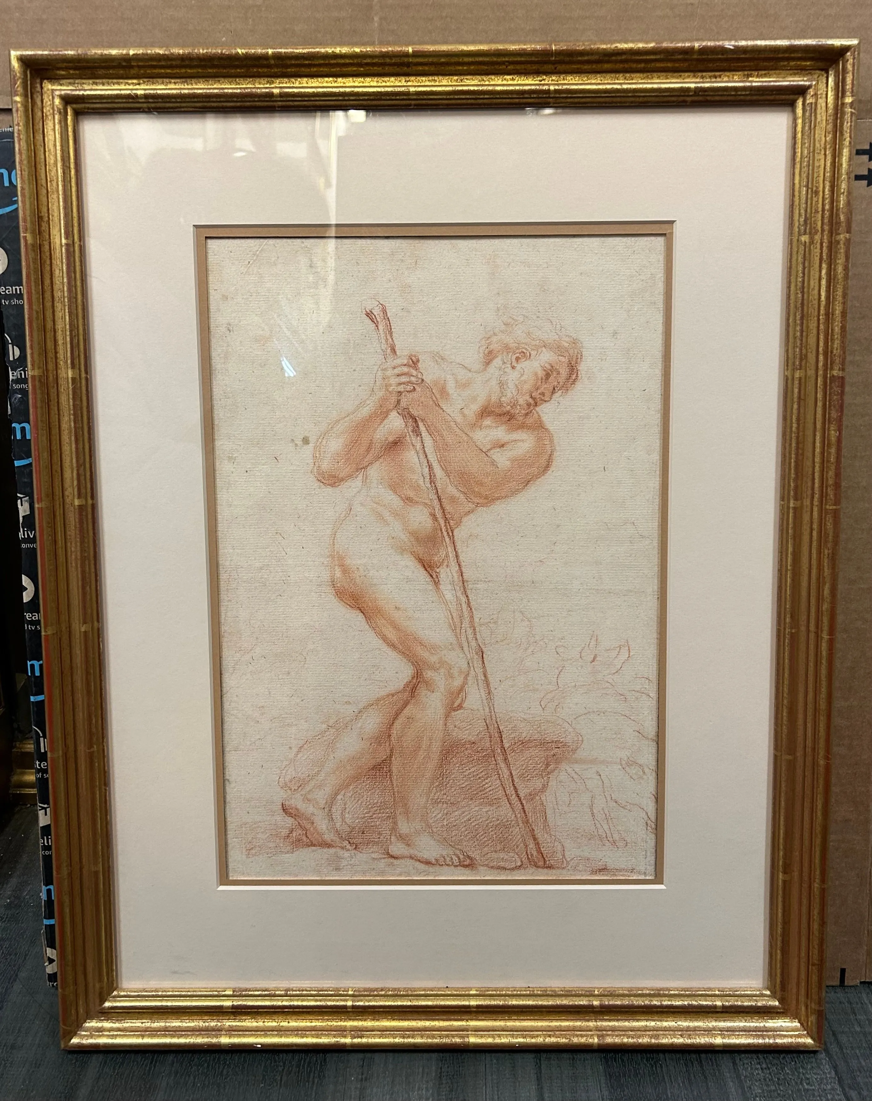 CARLO MARATTA/MARATTI, Nude Man Le, C. 1710 Vintage Unique  - $40K APR w/ CoA!