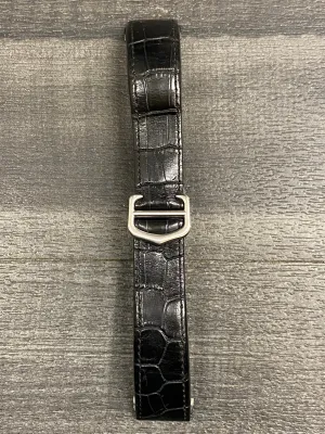 CARTIER Black Crocodile Padded for Roadster Deployment - $800 APR VALUE w/ CoA! ✓