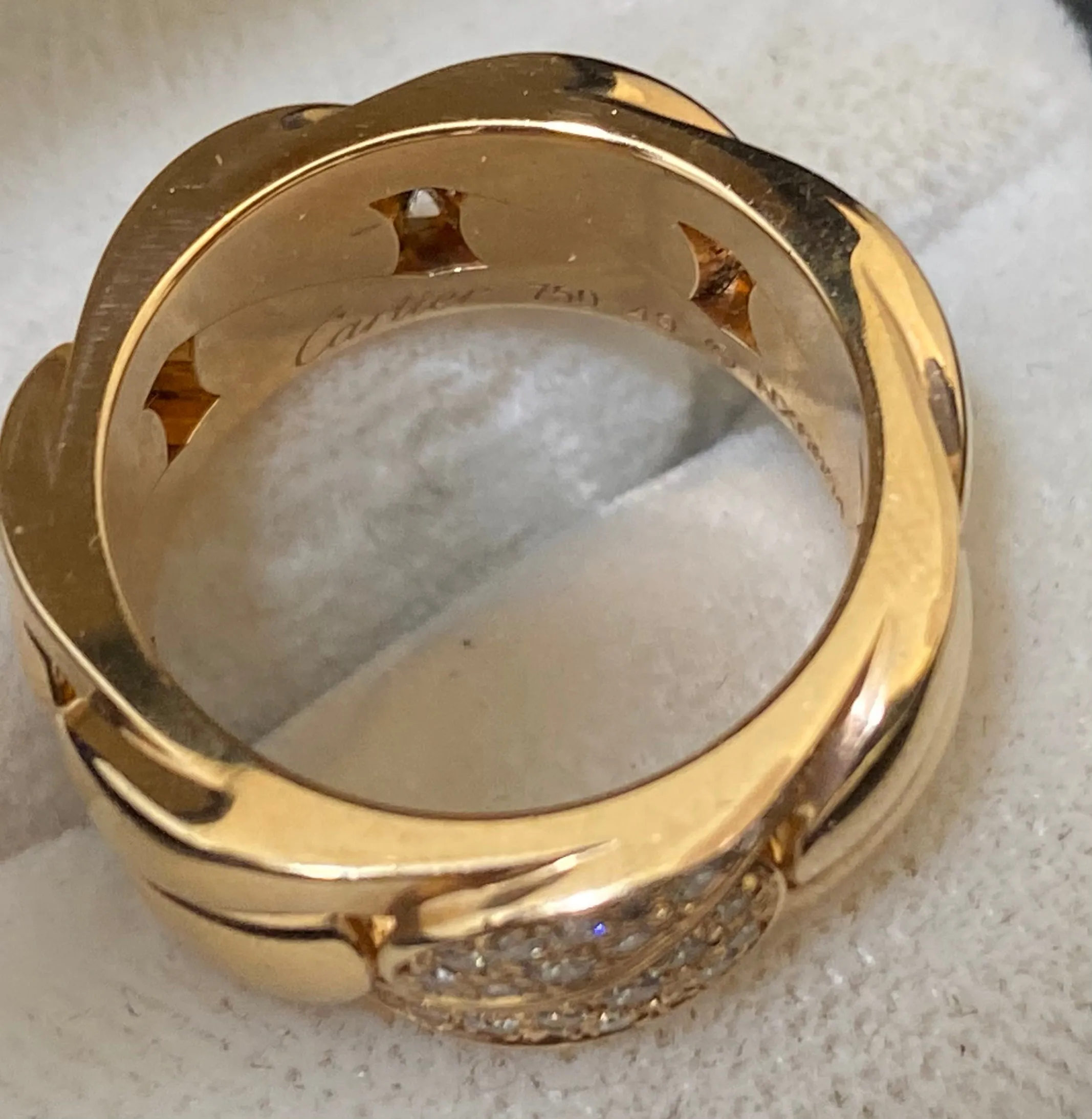 CARTIER Brand-New Vintage Design 18K Rose Gold with 24 Diamonds Ring - $20K Appraisal Value w/CoA}