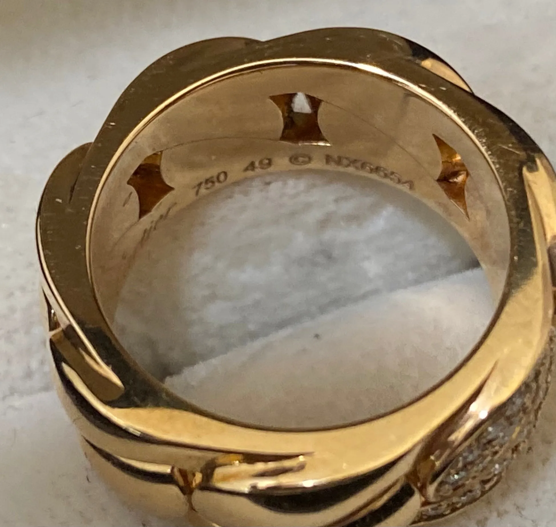 CARTIER Brand-New Vintage Design 18K Rose Gold with 24 Diamonds Ring - $20K Appraisal Value w/CoA}