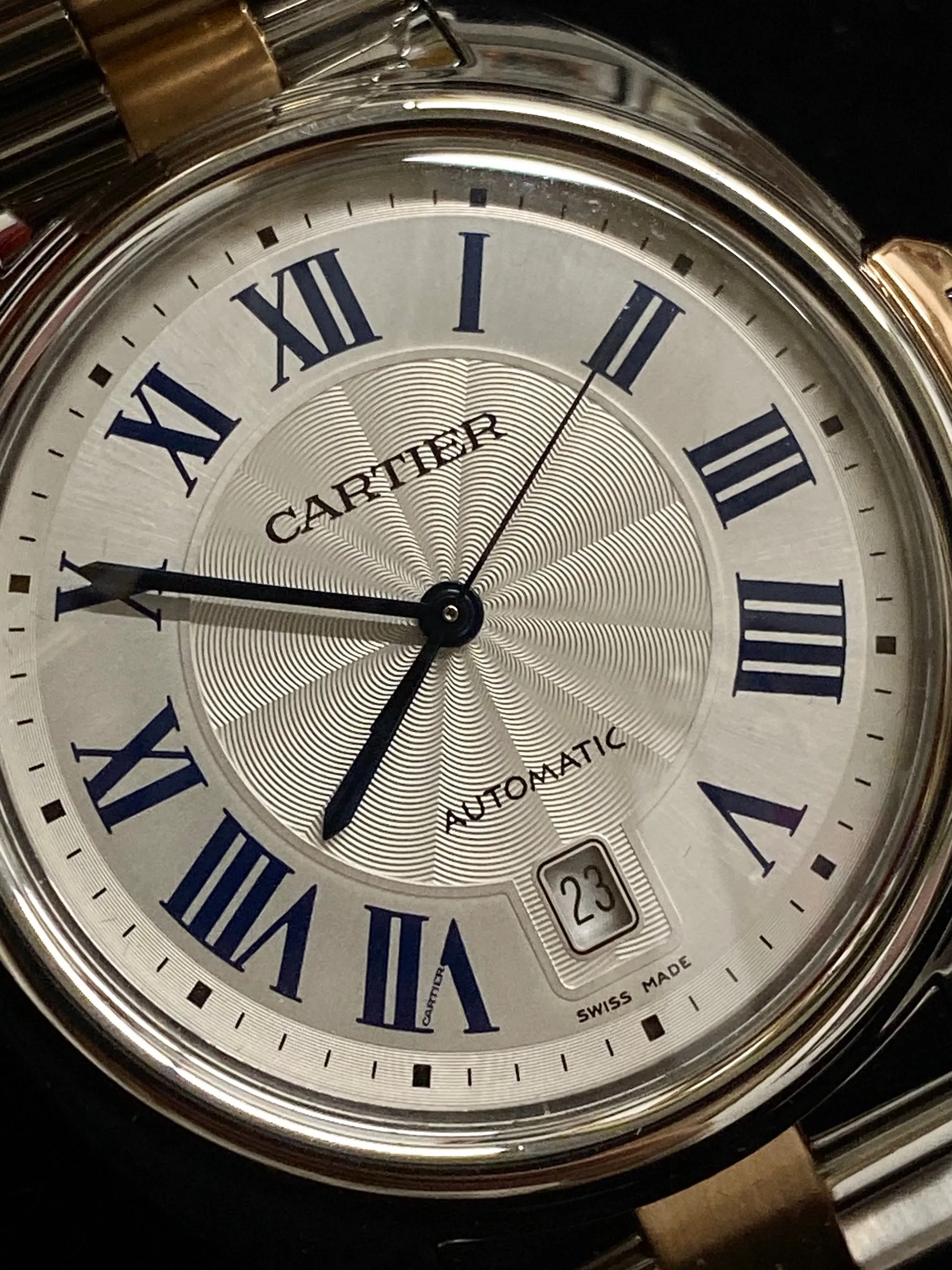 CARTIER Cle De Cartier Two-Tone Stainless Steel & 18K Rose Gold w/ Exhibition Back - $10K Appraisal Value! ✓