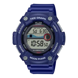Casio Digital Tide Blue Resin Band Watch WS1300H-2A