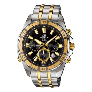 Casio Edifice Analog Chronograph Mens Silver and Gold Watch