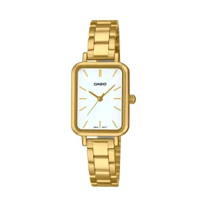 Casio Ladies' Analog Rectangular Dial Watch LTPV009G-7E LTP-V009G-7E