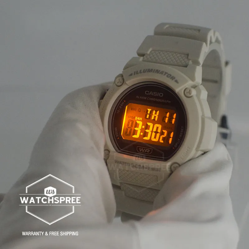 Casio Standard Sporty Digital Watch W219HC-8B W-219HC-8B