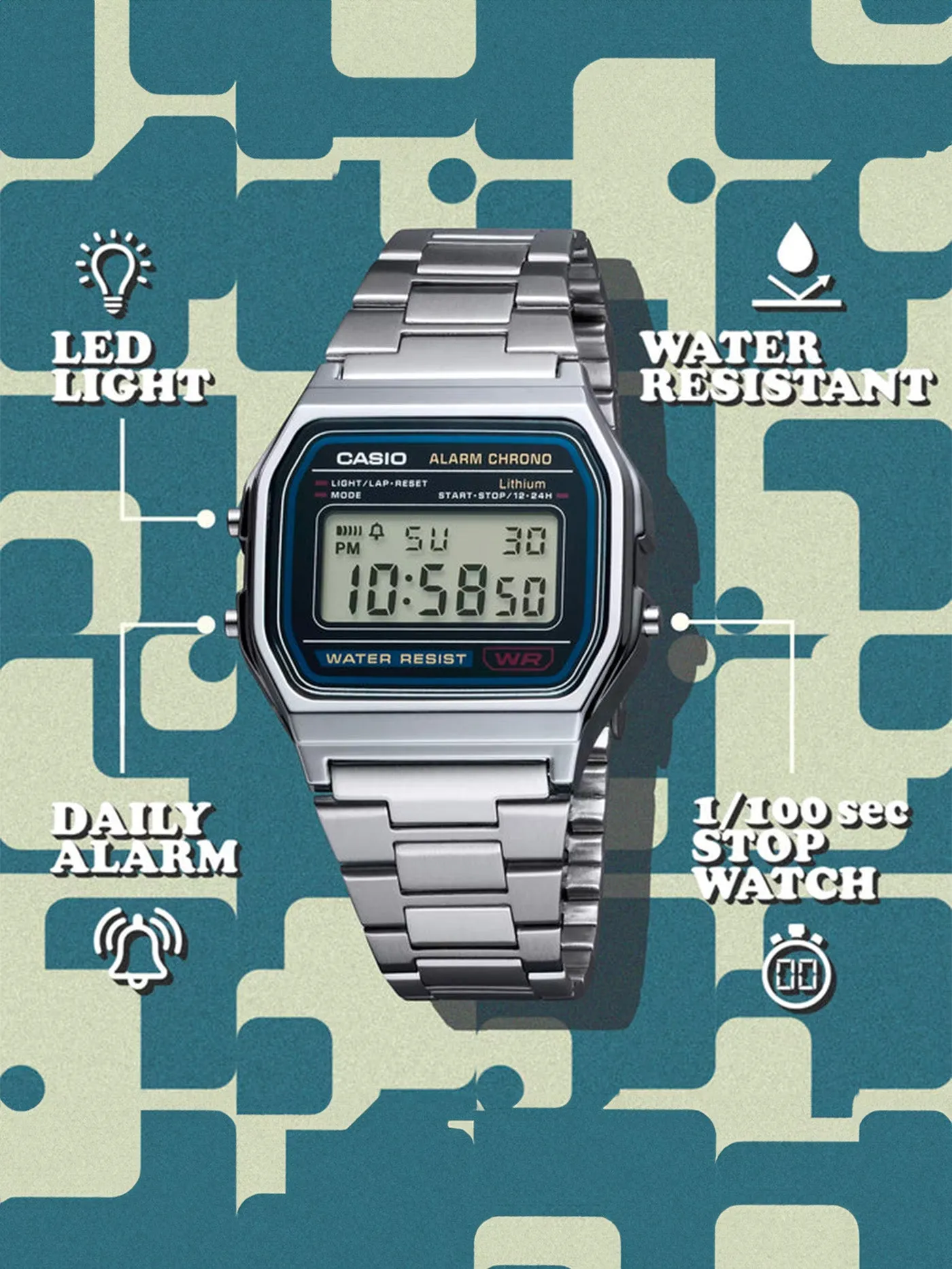 Casio Vintage Silver Watch